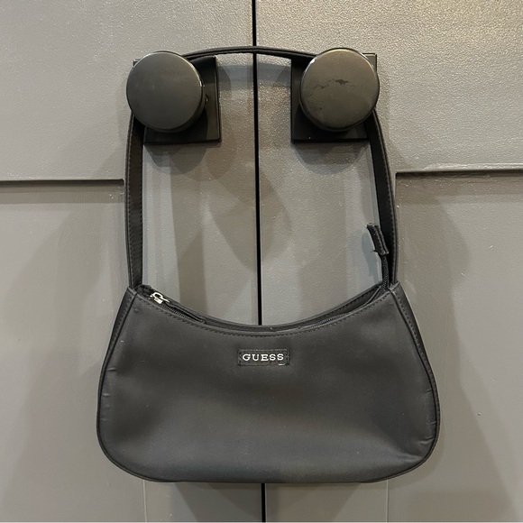 Guess Handbags - Vintage GUESS Y2K 90s Black Nylon Shoulder Bag EUC